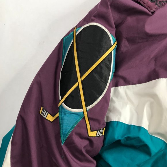 Vintage Anaheim Mighty Ducks 90s Pro Player Puffer Jacket XLarge XL Men Hockey🔥 - Picture 5 of 16
